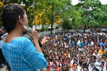 Happy Wedding Movie Team at Sims College Guntur